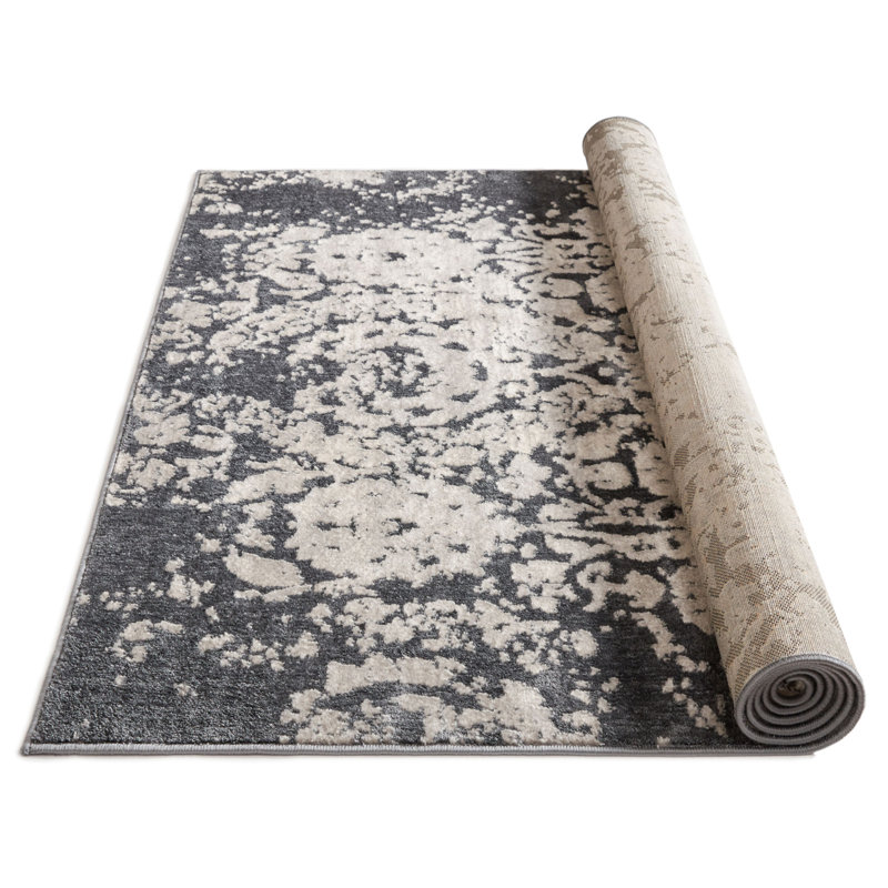 Pearl Machine Woven Grey Indoor Rug, Rectangle 120 x 160cm