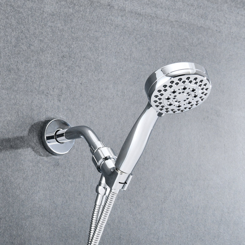 High Handheld Shower, 5 Modes, Trim, Abs Head Mode , Plating, Crafted, Silver
