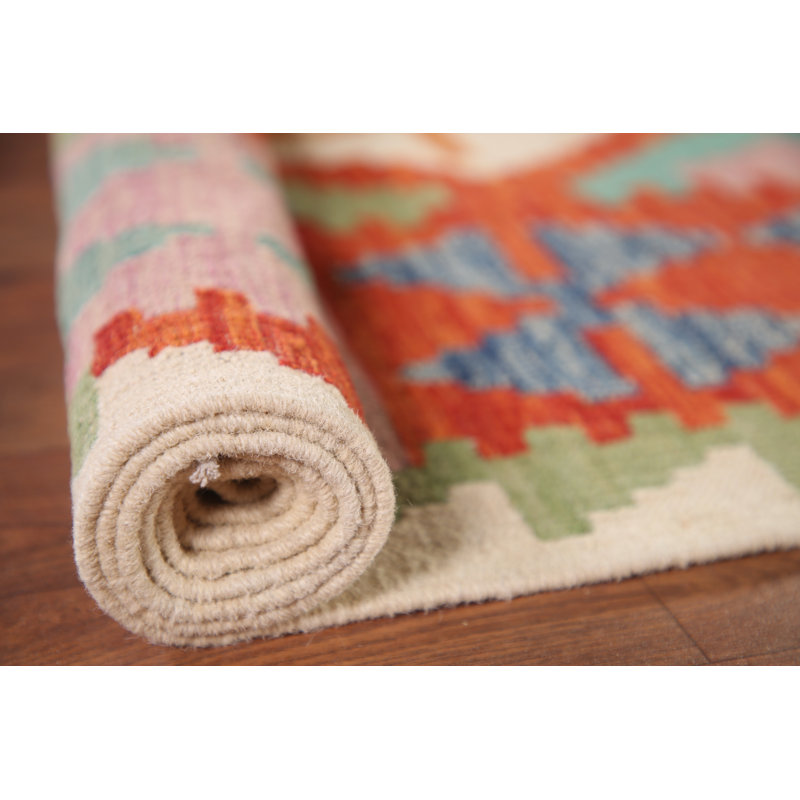 Tapis géométrique Kilim 7 x 9
