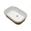 Lavabo de salle de bain encastré en céramique 22 po x 15,25 po avec trop-plein blanc
