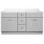 Ensemble de meuble-lavabo 61 po avec plateau en marbre de culture Brookings, blanc assemblé Sherwin Williams - Design House, 215236-97877884