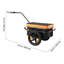 Remorque cargo pour vélo 40 kg (88 lb) 2 en 1, chariot robuste avec housse imperméable, roues de 40 cm (16 po), réflecteurs, cadre en acier au carbone, compatible avec les roues de vélo de 56 à 71 cm (22 à 28 po), pour le transport de marchandises
