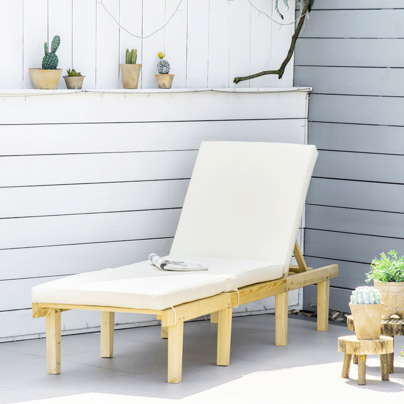 Chaise longue d'extérieur - Coussin ajustable 4 positions