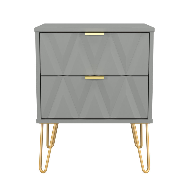 45cm W Manufactured Wood Bedside Table