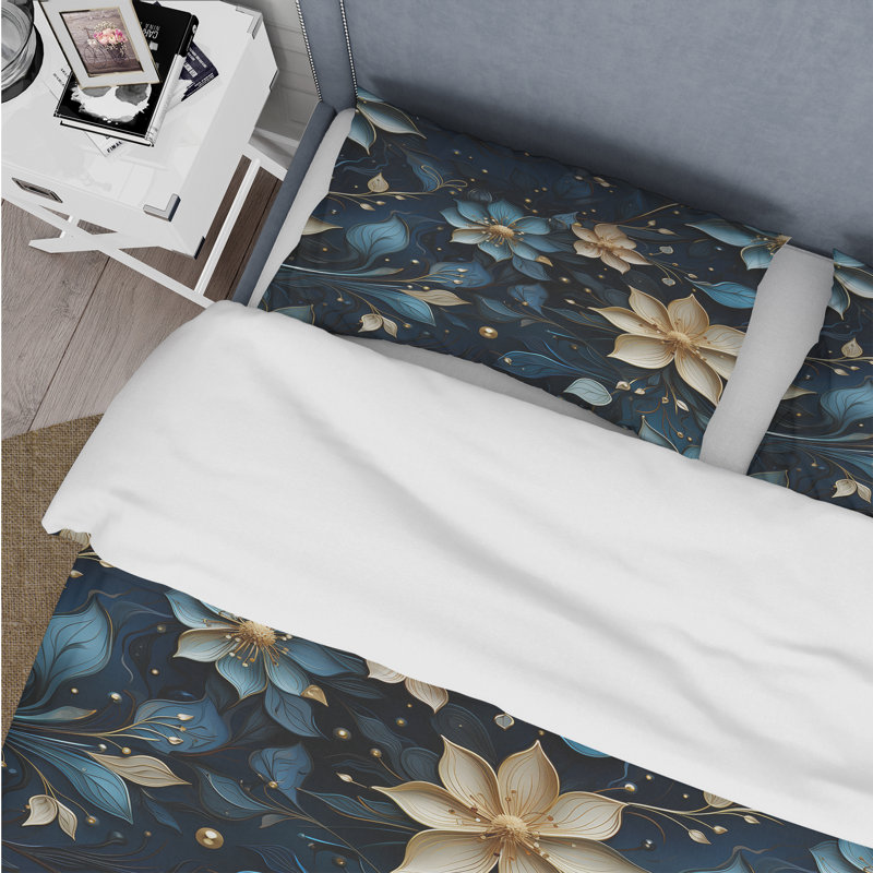 Ensemble de housse de couette Cosmic Noir Moody, Housse de couette pour grand lit et 2 taies décor