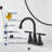 Centerset 2-handle Bathroom Faucet with Drain Assembly-83378799