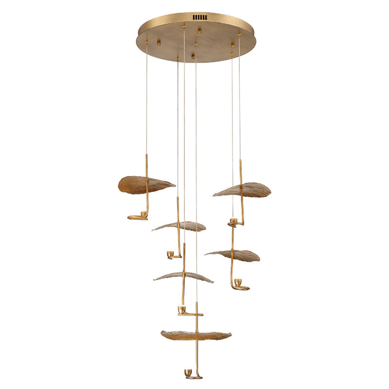 Lustre 6 lumières Lagatto en bronze