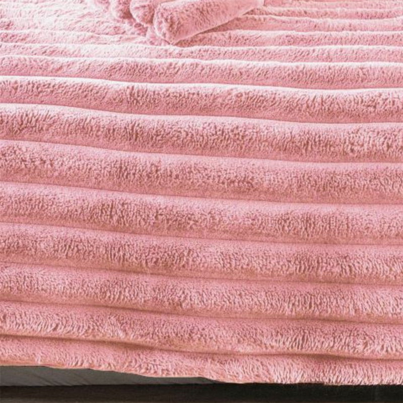 Kampala Hill Big Cord Teddy Blush Duvet Cover Set Bedding Set, Double Duvet Cover  + 2 Standard Pillowcases, Pink