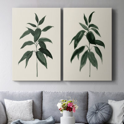 Soft Greenery I-Premium Gallery Wrapped Canvas -Ready to Hang