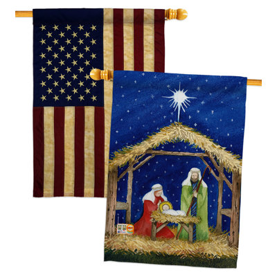 Drapeau de maison à 2 côtés en polyester / mélange de polyester 40 x 28 po