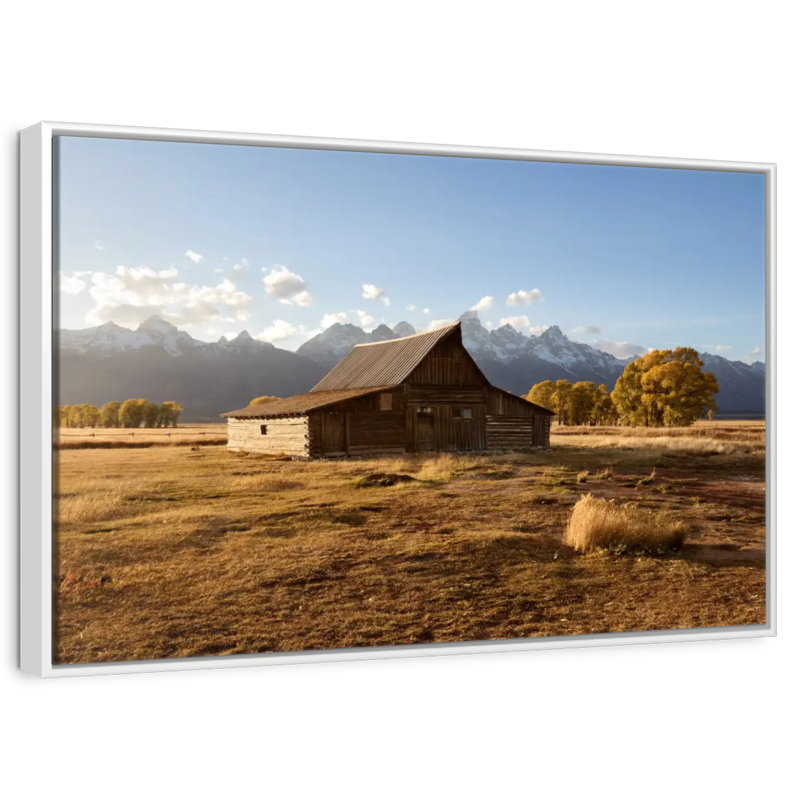 Wyoming Moulton Barn, Cadre flottant blanc, 19 po x 13 po
