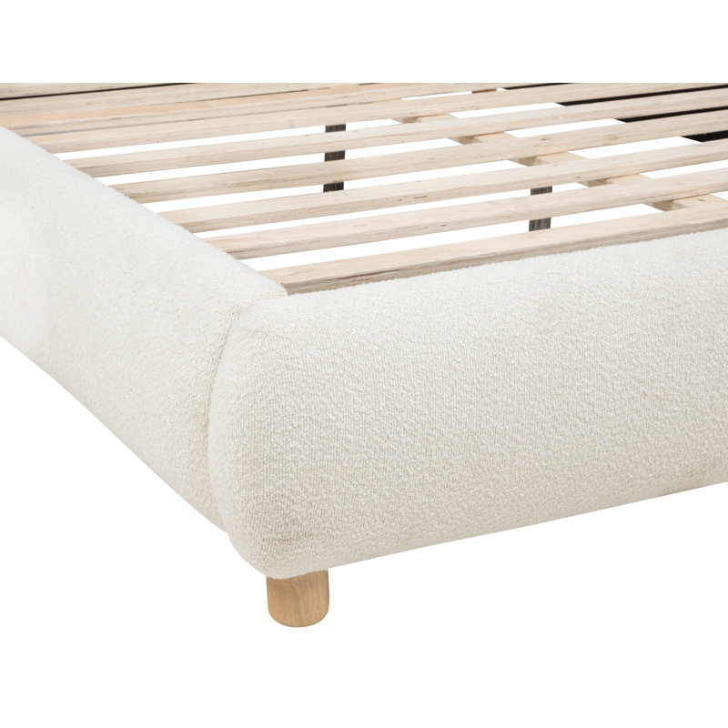  Lit plateforme tapissier Luetta, Ivory