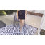 Tapis de camping en plastique noir et blanc-2029384182