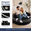 Fauteuil demi-tonneau rond rembourré avec mousse à mémoire de forme, fauteuil simple surdimensionné pour le salon-1254890110