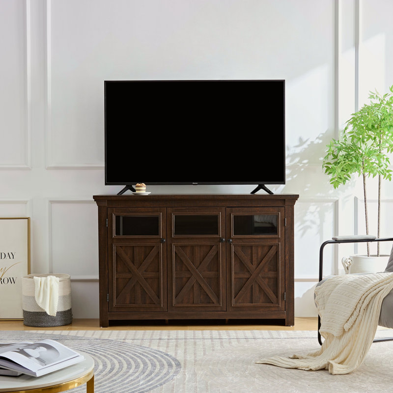 Armoire buffet à 3 portes avec buffet de style campagnard, meuble télé de style campagnard et trois portes