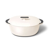 Caraway 8.5qt Enameled Cast Iron Oval Dutch w/ Lid, Cream