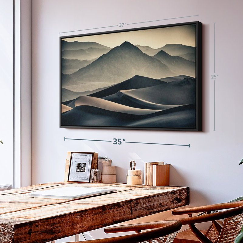 Les dunes de sable dans la vallée de la mort, reproduction sur toile, H 25 po x l 37 po