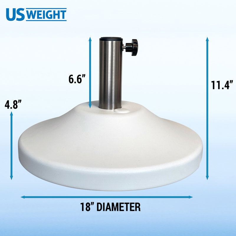 Base de parasol remplissable de qualité supérieure pour table de patio, Blanc