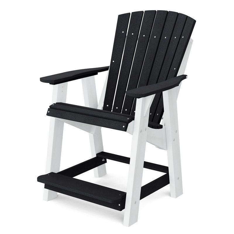Chaise haute Adirondack Heritage, Noir / blanc