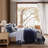 Eddie Bauer Moose Plaid Pinstripe Patchwork Blue Cotton Reversible Quilt Set-117429803-117429802