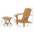 Grade A Teak Outdoor Patio Adirondack Chair Set of 2 (1 Chairs + 1 Side Table)