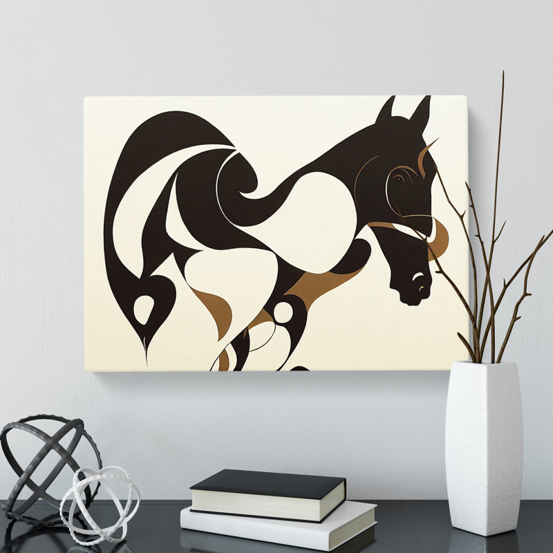 Supreme Abstract Horse - Wrapped Canvas, 35cm H x 50cm W x 3cm D