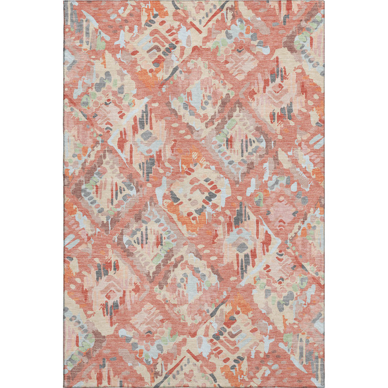 Premium Machine Washable Celis AMF1326 Diamonds Rug