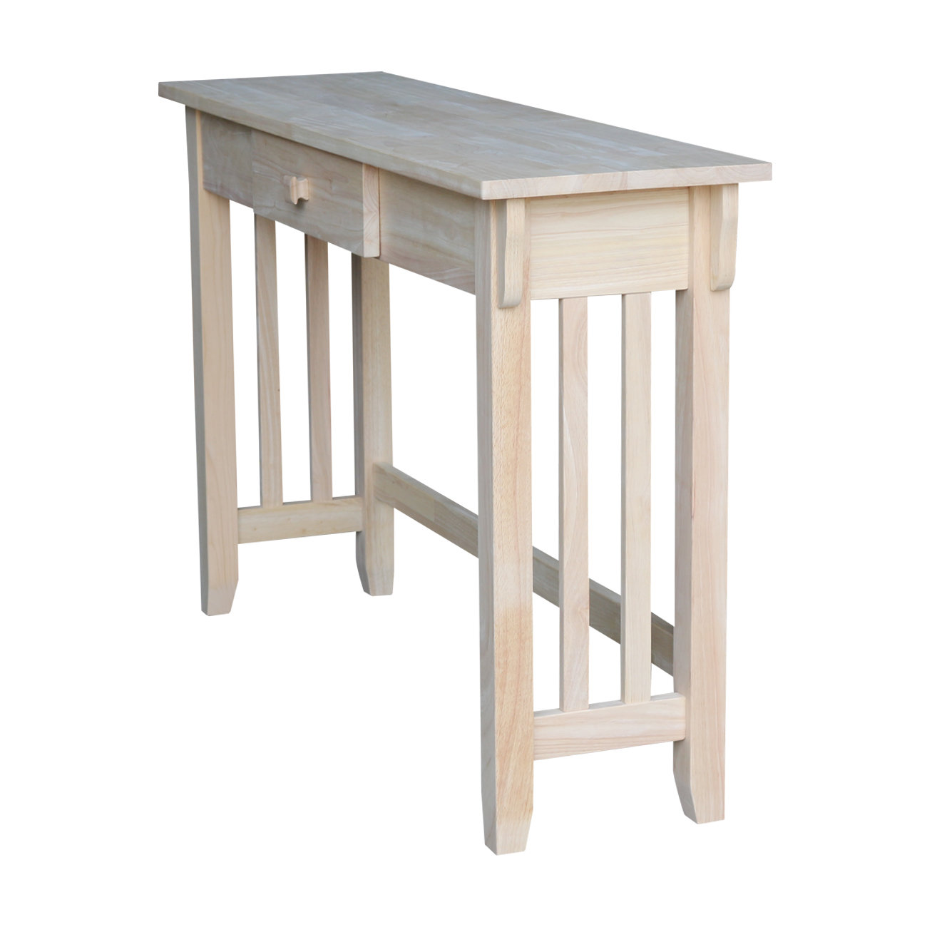 August Grove® Toby 45.25'' Unfinished Solid Wood Console Table