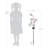 Exhart Solar Patriotic Triple Starburst Garden Stake in Red, White, and Blue with Three LED Lights, 11x33"