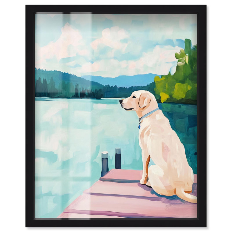 «Dockside Companion Shadowbox», impression côtière par Art Remedy, H 21 po x l 17 po, Noir