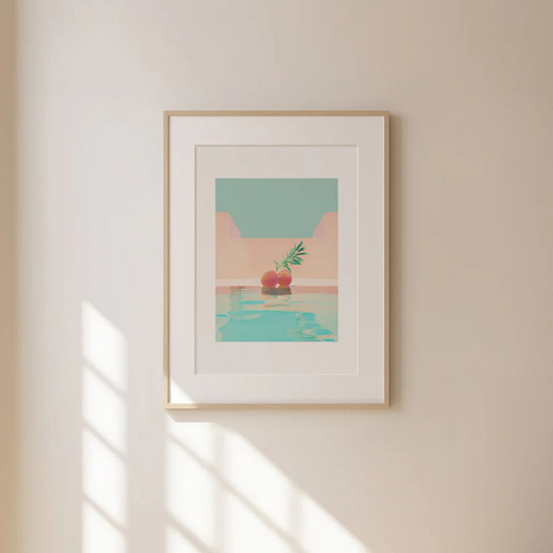 Wandering Peach Print, 60 cm H x 42 cm W