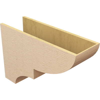 11"W x 33"D x 22"H Classic Ridgewood Rough Cedar Woodgrain TimberThane Corbel, Primed Tan
