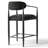 25.5" Upholstered Metal Frame Counter Stool With Armrest And Footrest-228378192