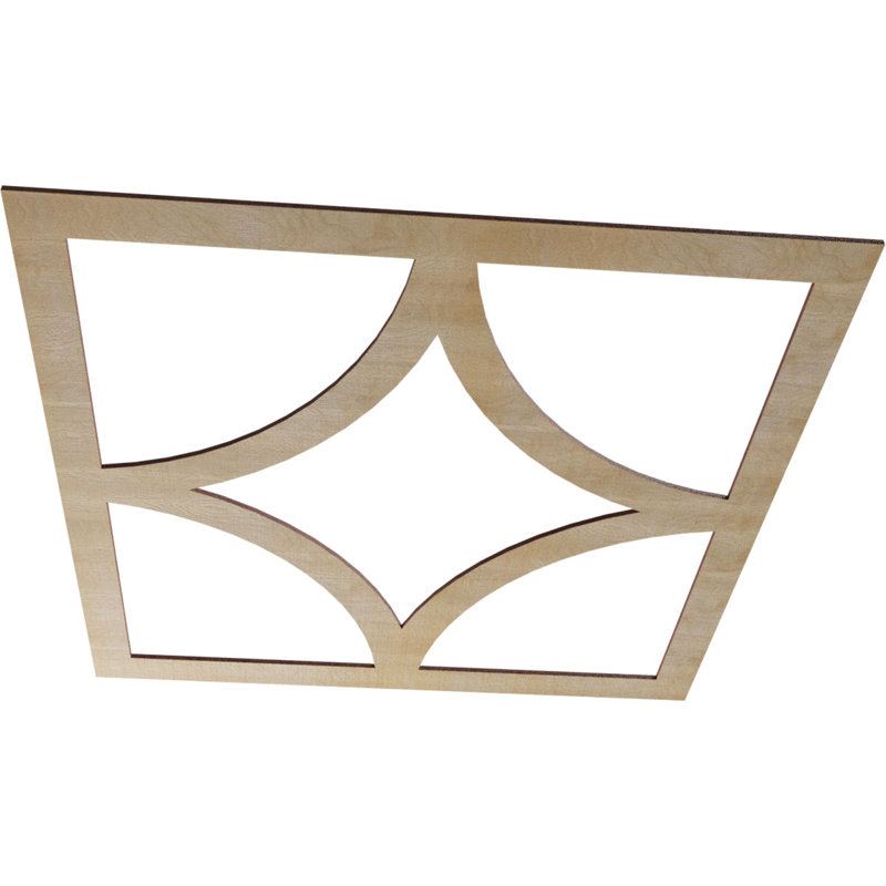 Médaillon de plafond ajouré en bois Statesman, Bouleau, H 30 po x l 30 po x P 0,38 po