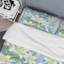 Floral blanc et feuille verte - ensemble de housse de couette floral - microfibre de polyester-1324272340