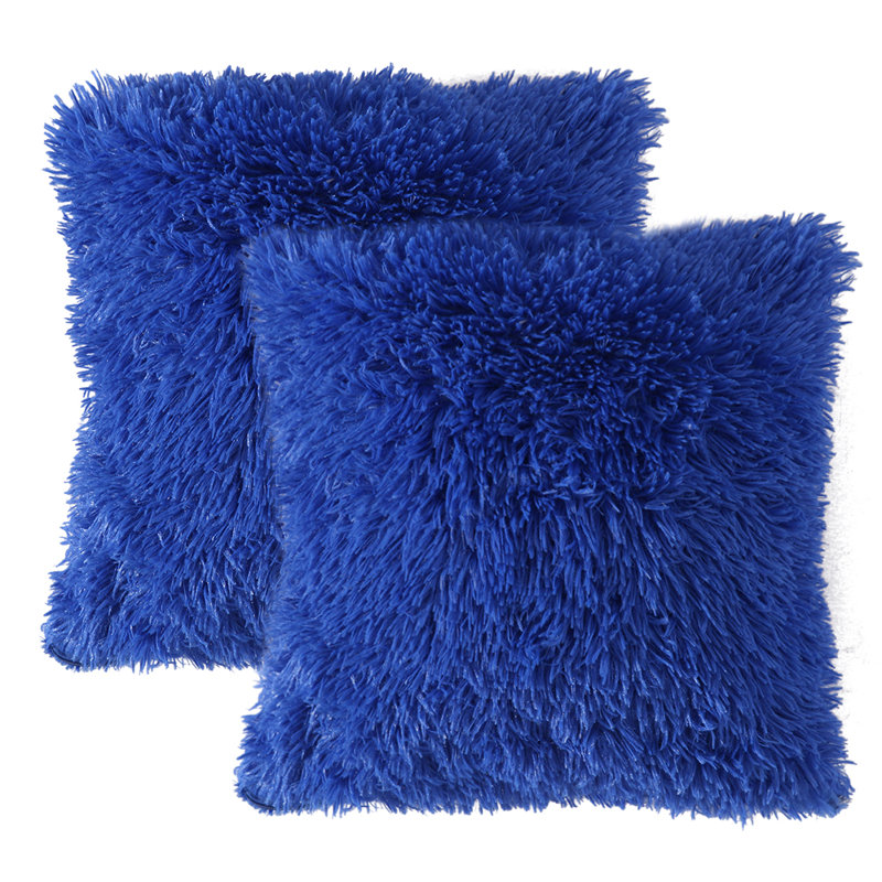 Housse de coussin carrée, Bleu foncé, 18 po x 18 po
