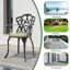 Ensemble de salle à manger rond de patio 5 pièces de 90 cm (35,43 po) avec trou pour parasol, 5 fauteuils avec coussins beiges-1108341038-1108341039