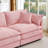L-Shape Chenille Sectional Couches with Movable Ottoman-965963758