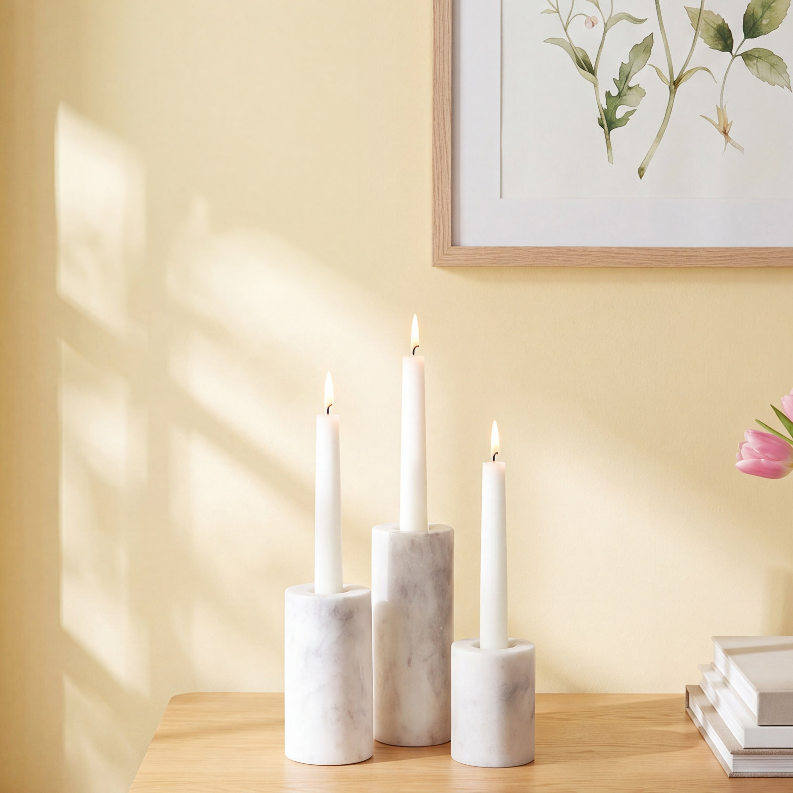 Matheson 3-Piece Genuine Marble Holder Set