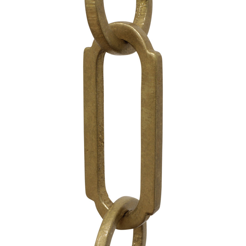 Decorative Rectangle Chandelier Chain, Brown Gold
