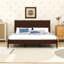 Modern Platform Bed Frame with Headboard, Sleek Sled Design-129333787-129333784