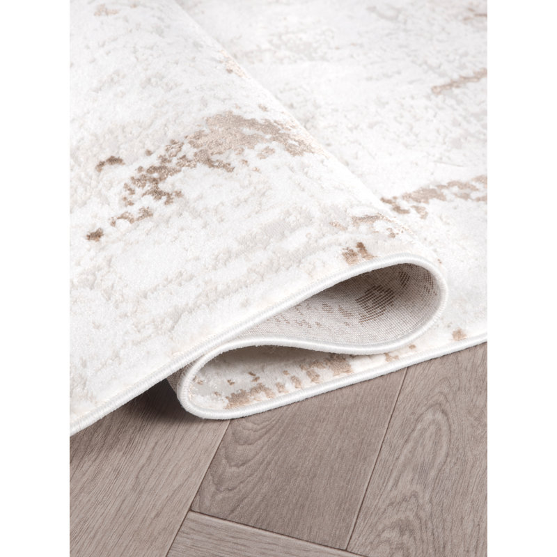 Rhuaridh Abstract Machine Made Indoor / Outdoor Area Rug, Rectangle 5'3" x 7'6"