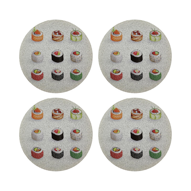 Glass Beads Round Beaded Placemats