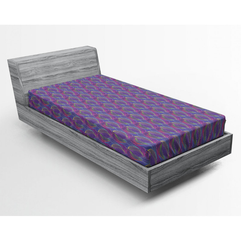 Microfiber Floral Fitted Sheet, Twin XL Fitted Sheet