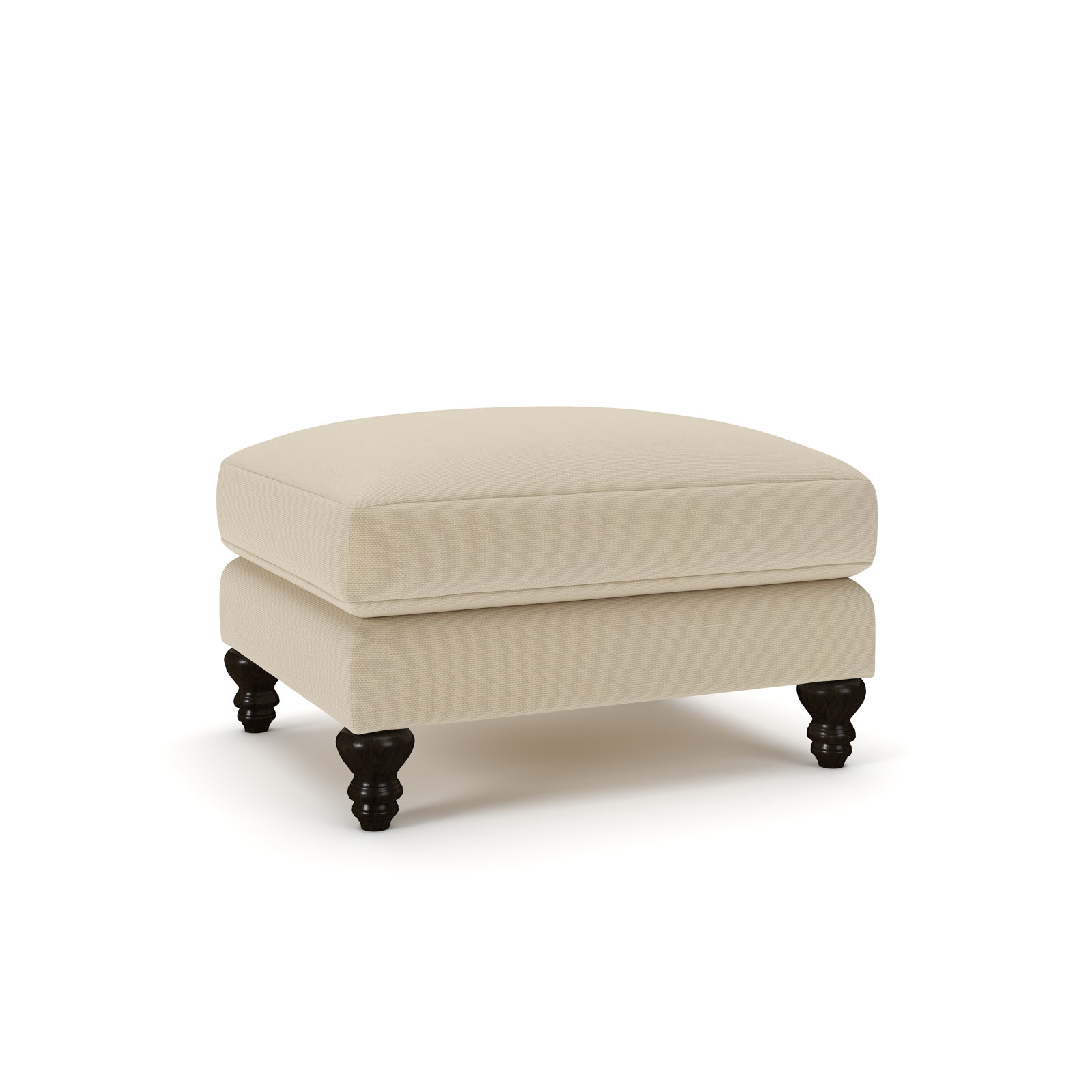 Walters Upholstered Ottoman, Bayou Stone Canvas