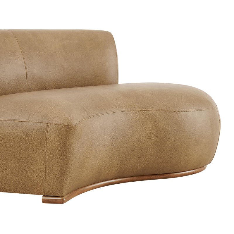 Causeuse modulaire en cuir courbé Gabbie