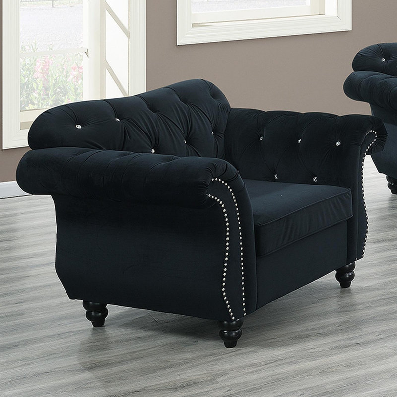 Mobilier de salon en velours