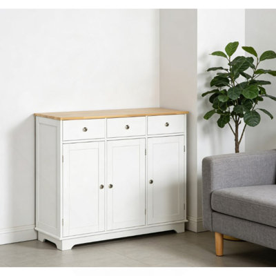 Buffet Cabinet With Storage Cabinets,Drawers And Adjustable Shelves