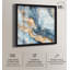 «Golden Cloud Marble Shadowbox», art abstrait bleu par Art Remedy-115129206-115129208