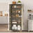 Modern Tall Pantry Cabinet with Adjustable Shelves, Freestanding Storage Organiser for Kitchen Living Room Bathroom Bedroom, Multi-Functional Cupboard with Water-Resistant Finish